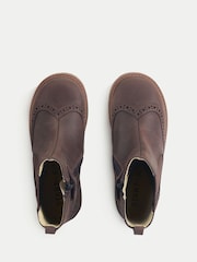 Start Rite Brown Patent Leather Zip-Up Chelsea Boots - Image 5 of 6