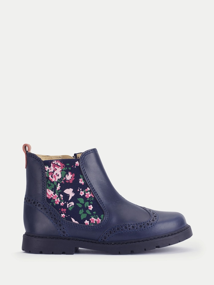 Start Rite Blue Patent Leather Zip-Up Chelsea Boots - Image 1 of 6 Start Rite Blue Patent Leather Zip-Up Chelsea Boots - Image 1 of 6