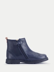 Start Rite Blue Patent Leather Zip-Up Chelsea Boots - Image 2 of 6