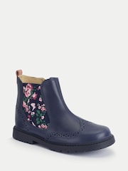 Start Rite Blue Patent Leather Zip-Up Chelsea Boots - Image 3 of 6