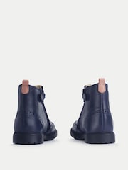 Start Rite Blue Patent Leather Zip-Up Chelsea Boots - Image 5 of 6