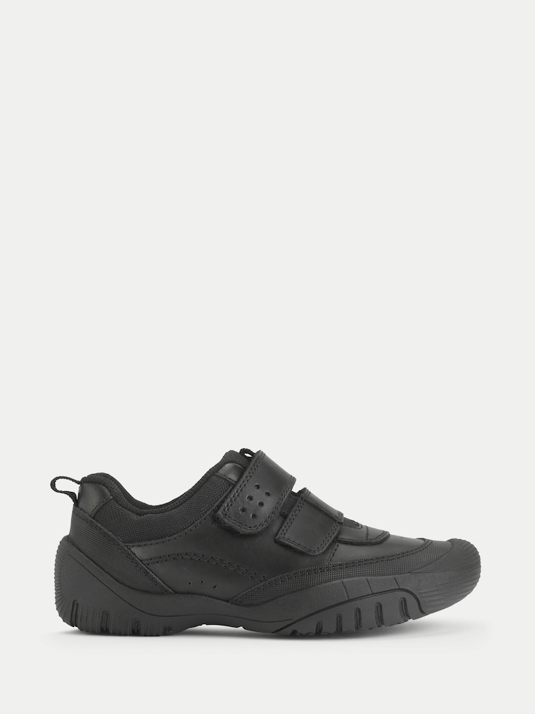 Start-Rite Black Quad Twin Rip-Tape Tough Scuff-Resistant School Shoes - Image 2 of 6 Start-Rite Black Quad Twin Rip-Tape Tough Scuff-Resistant School Shoes - Image 2 of 6