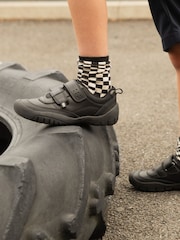 Start-Rite Black Quad Twin Rip-Tape Tough Scuff-Resistant School Shoes - Image 8 of 8
