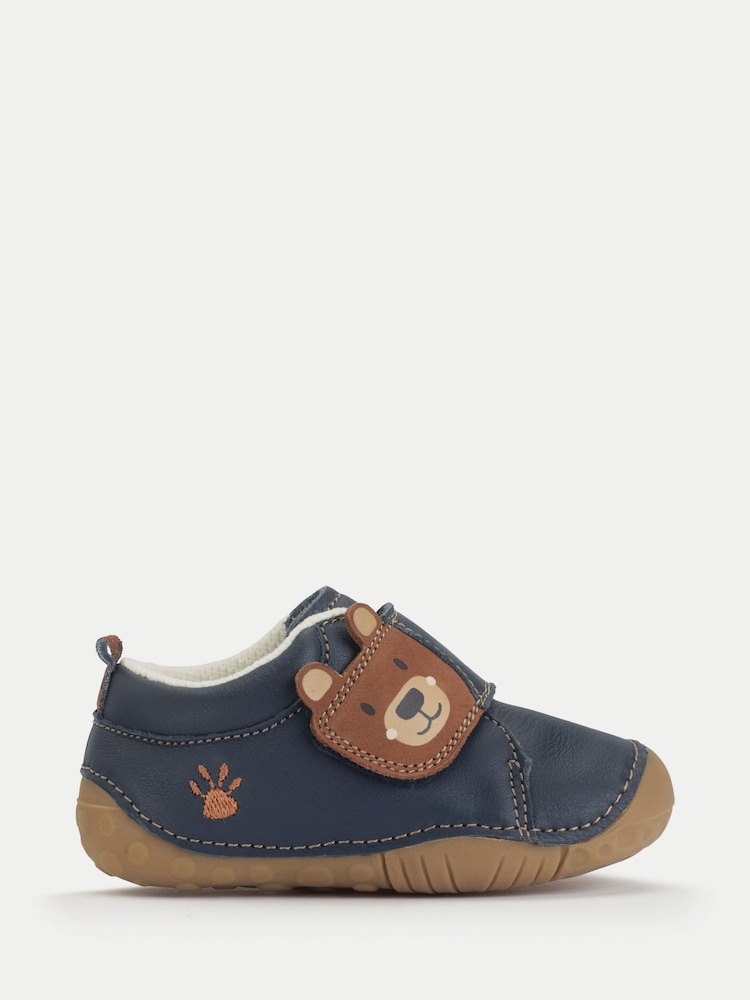 Start-Rite Blue Bear Hug Babies Rip-Tape Closed Pre-Walker Shoes With Bear Motif - Image 1 of 8 Start-Rite Blue Bear Hug Babies Rip-Tape Closed Pre-Walker Shoes With Bear Motif - Image 1 of 8