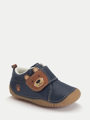Start-Rite Blue Bear Hug Babies Rip-Tape Closed Pre-Walker Shoes With Bear Motif - Image 4 of 8