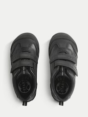 Start-Rite Black Hat-Trick Football Themed Scuff-Resistant Double Rip-Tape School Shoes - Image 4 of 6