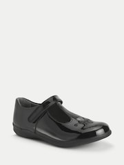 Start-Rite Black Gem Rip-Tape T-Bar Smart School Shoes With Heart Gem Detail - Image 3 of 6