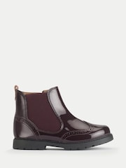 Start Rite Purple Patent Leather Zip-Up Chelsea Boots - Image 1 of 5