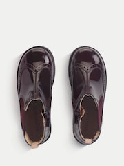 Start Rite Purple Patent Leather Zip-Up Chelsea Boots - Image 2 of 5