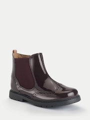 Start Rite Purple Patent Leather Zip-Up Chelsea Boots - Image 3 of 5