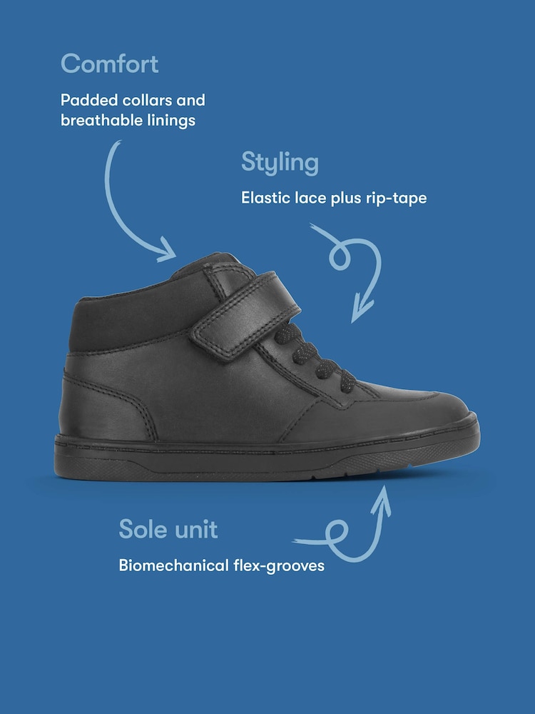 Start Rite Black Sporty Orbit Casual Rip-Tape Low Rise Laced Boots - Image 7 of 7 Start Rite Black Sporty Orbit Casual Rip-Tape Low Rise Laced Boots - Image 7 of 7