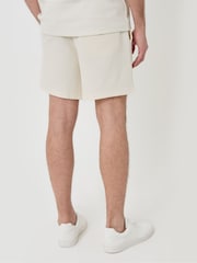 Threadbare Cream Ribbed Shorts - Image 3 of 4