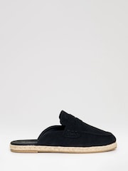 Negro - Threadbare Faux Suede Penny Loafer Sandals - Imagen 1 de 4