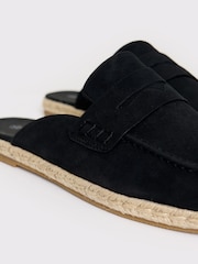 Negro - Threadbare Faux Suede Penny Loafer Sandals - Imagen 3 de 4