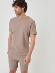 Threadbare Brown Ribbed Shorts - Image 1 of 4