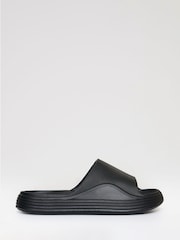 Threadbare Black Chunky Foam Sliders - Image 1 of 4