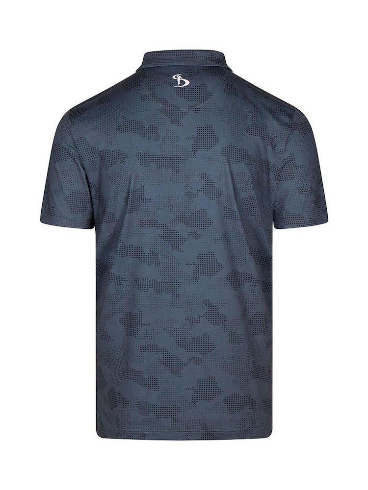 Stromberg Grey Men's Woburn Digi Camo Golf Polo Shirt - Image 2 of 4