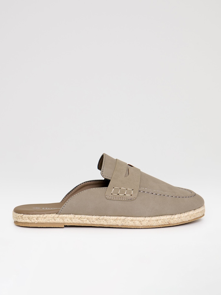 Marrón - Threadbare Faux Suede Penny Loafer Sandals - Imagen 1 de 4
