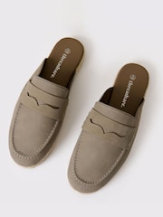 Marrón - Threadbare Faux Suede Penny Loafer Sandals - Imagen 2 de 4