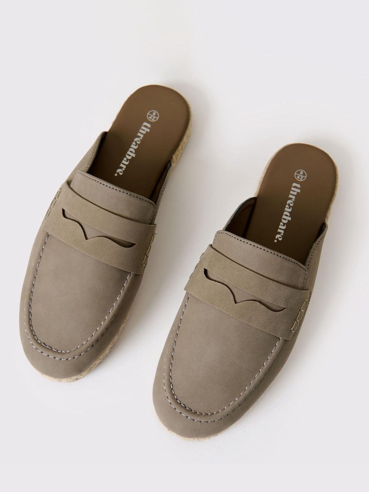 Marrón - Threadbare Faux Suede Penny Loafer Sandals - Imagen 2 de 4