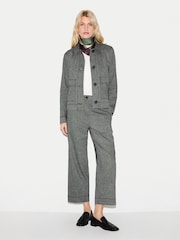 Jigsaw Black Chambray Cropped Trousers - Image 3 of 5