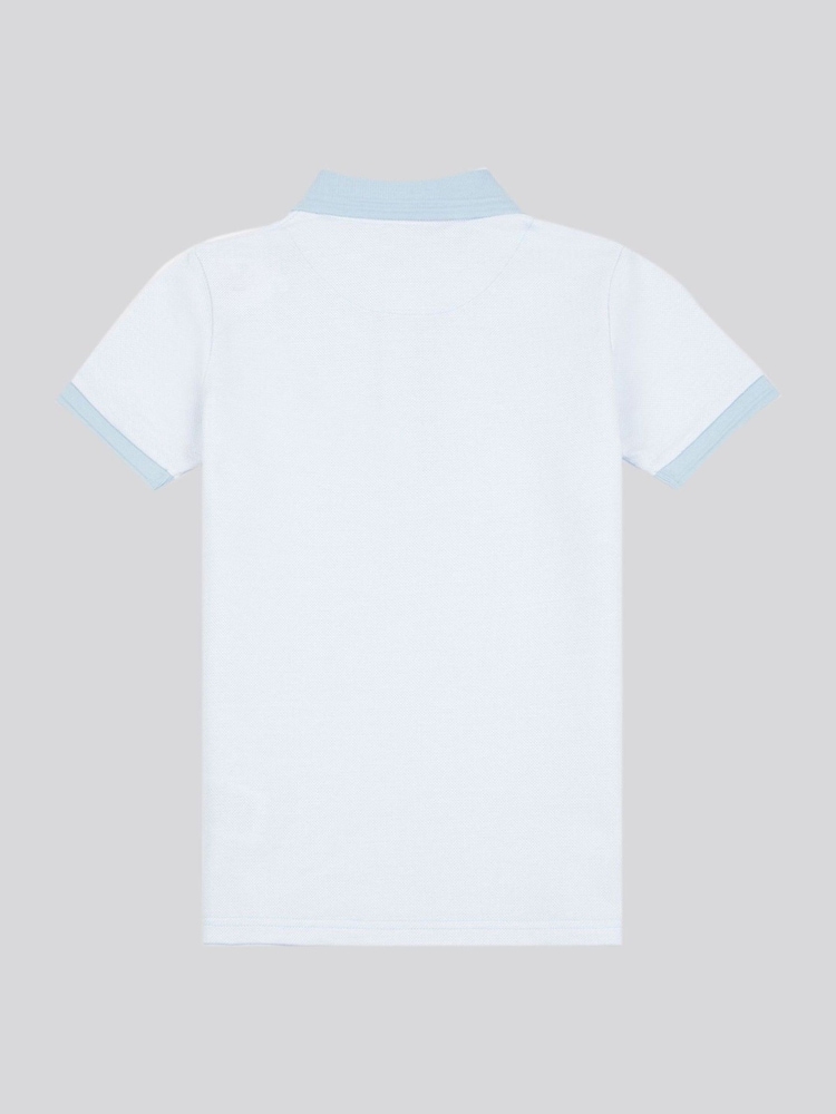 U.S. Polo Assn White Smart Two Tone Zip Polo Shirt - Image 2 of 3