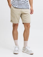 JACK & JONES Grey Regular Fit Chino Shorts - Image 1 of 8