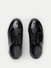 Қара патент - Pri Brogue баумен жабылатын мектеп аяқ киімі F & G Fit - 4суретінің 4 суреті