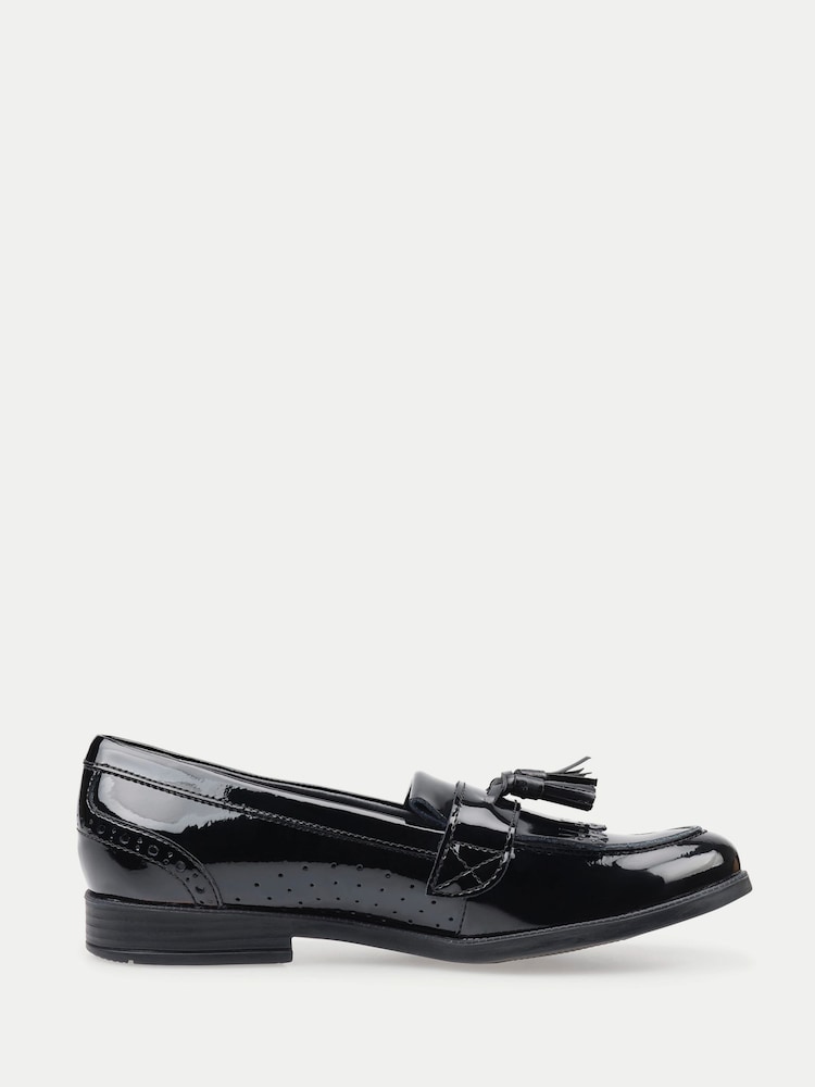 Start-Rite Black Sketch Slip-On Tassle Loafer Senior School Shoes - Image 2 of 6