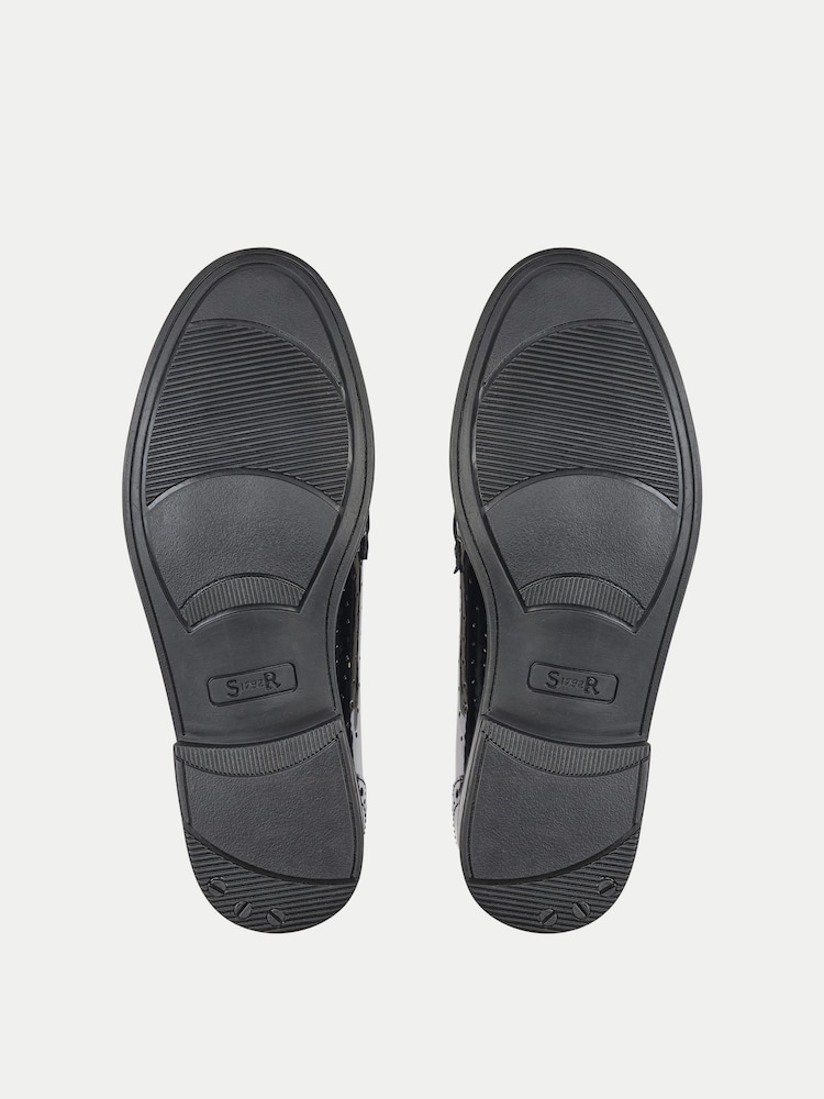 Start-Rite Black Sketch Slip-On Tassle Loafer Senior School Shoes - Image 6 of 6