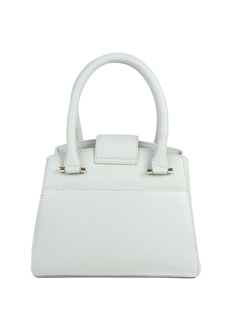 Jones Bootmaker Mint Green Whimsy Leather Top Handle Tote Bag - Image 2 of 5 Jones Bootmaker Mint Green Whimsy Leather Top Handle Tote Bag - Image 2 of 5