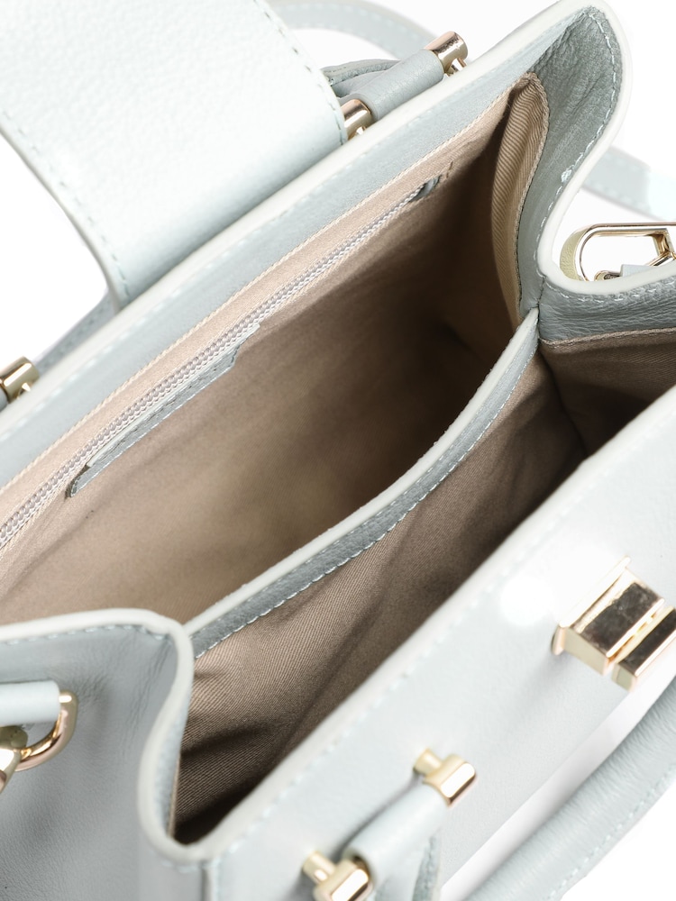 Jones Bootmaker Mint Green Whimsy Leather Top Handle Tote Bag - Image 6 of 6