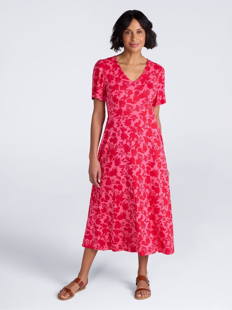 Mountain Warehouse Red Como Printed Tea Dress - Image 1 of 8
