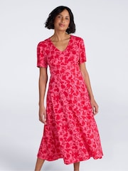Mountain Warehouse Red Como Printed Tea Dress - Image 2 of 8