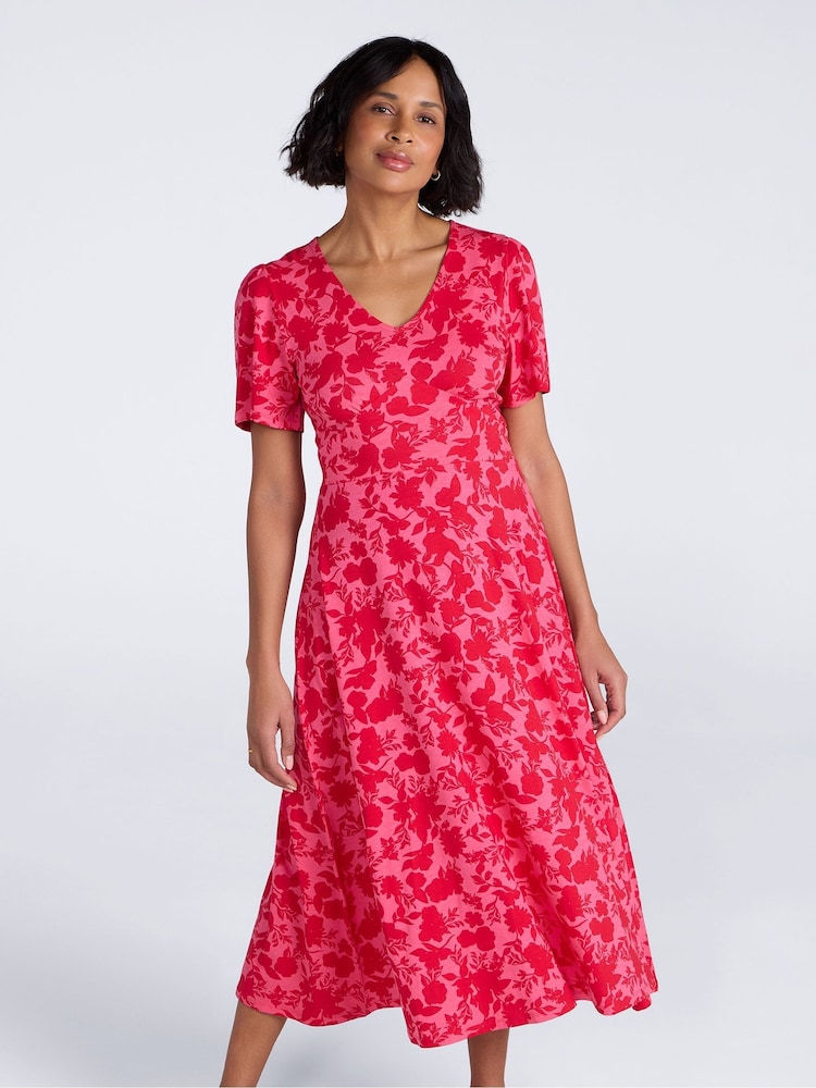 Mountain Warehouse Red Como Printed Tea Dress - Image 2 of 8