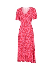 Mountain Warehouse Red Como Printed Tea Dress - Image 6 of 8