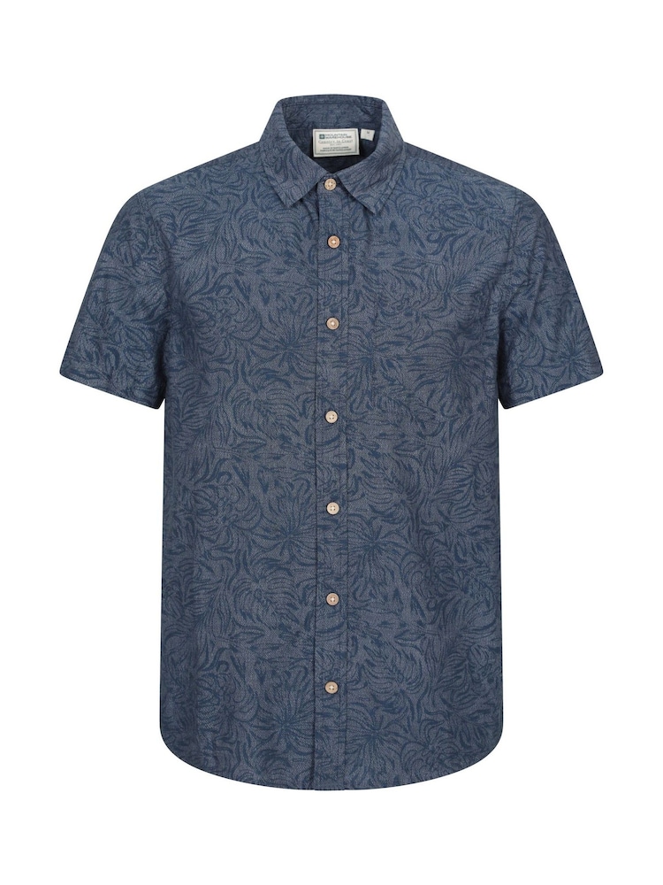 Mountain Warehouse Blue Tropical Printed Short Sleeved Shirt - Image 1 of 4
