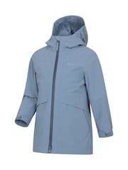 Mountain Warehouse Blue April Kids Long Waterproof Jacket - Image 2 of 7