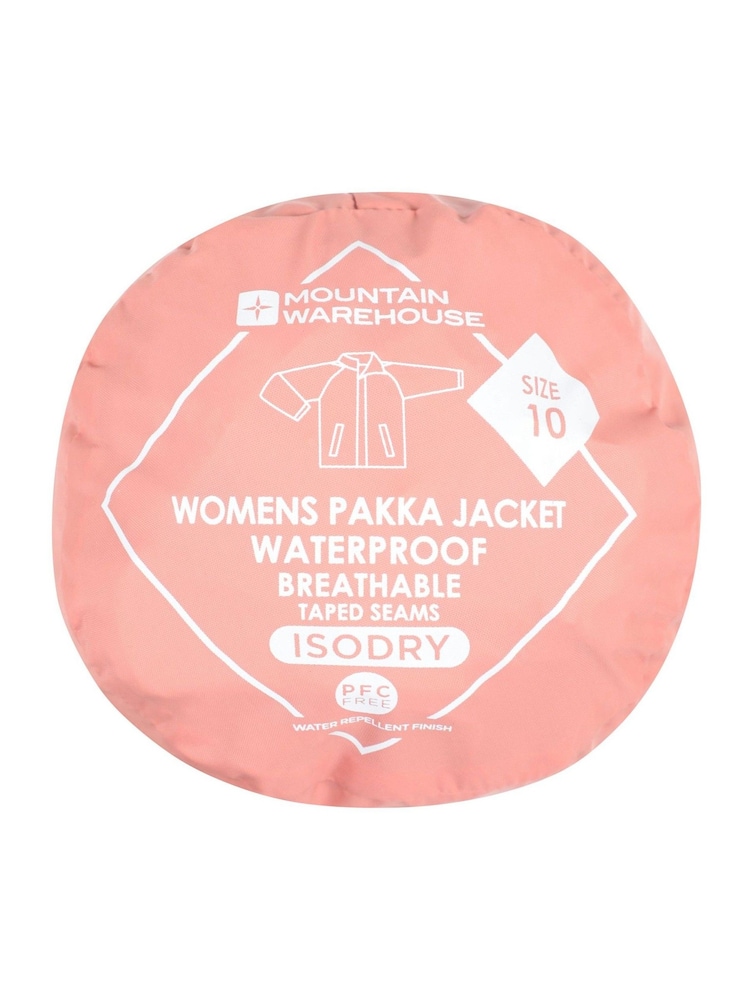 Mountain Warehouse Pink Pakka II Womens Waterproof Jacket - Image 7 of 7 Mountain Warehouse Pink Pakka II Womens Waterproof Jacket - Image 7 of 7