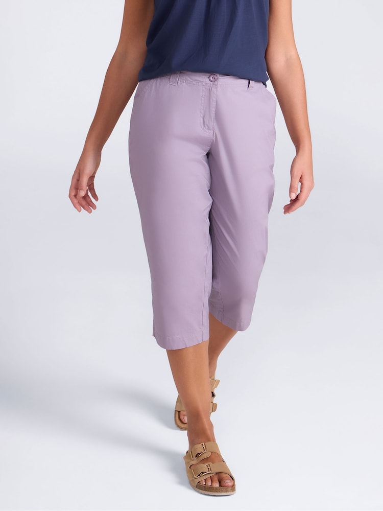 Mountain Warehouse Purple Coastal Stretch Capris Trousers - Image 1 of 4 Mountain Warehouse Purple Coastal Stretch Capris Trousers - Image 1 of 4