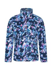 Mountain Warehouse Blue Endeavour Printed Half-Zip Fleece - Image 1 of 5