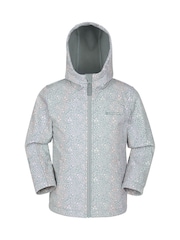 Mint Grønn - Mountain Warehouse Exodus Kids Printed vanntett Softshell Jakke - Bilde 1 av 4