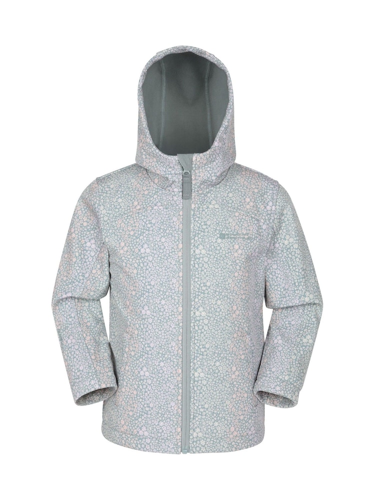 Mint Grønn - Mountain Warehouse Exodus Kids Printed vanntett Softshell Jakke - Bilde 1 av 4 Mint Grønn - Mountain Warehouse Exodus Kids Printed vanntett Softshell Jakke - Bilde 1 av 4