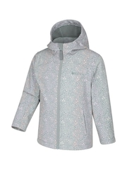 Mint Grønn - Mountain Warehouse Exodus Kids Printed vanntett Softshell Jakke - Bilde 3 av 4