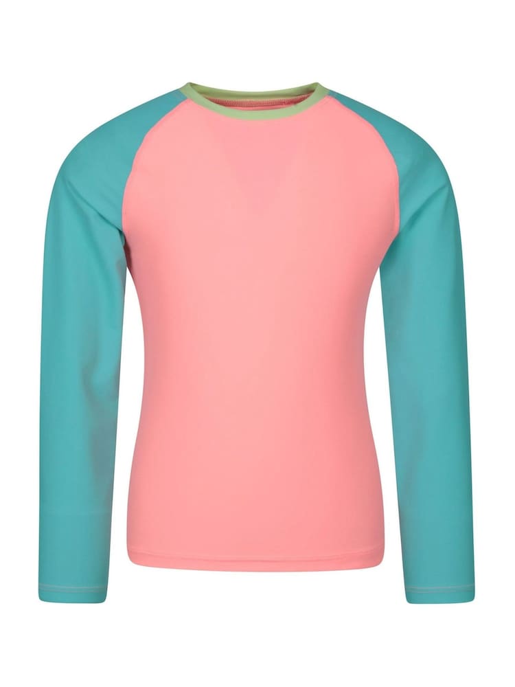 Mountain Warehouse Pink Quick Drying UV Max Long Sleeved Rash Vest - Image 1 of 4 Mountain Warehouse Pink Quick Drying UV Max Long Sleeved Rash Vest - Image 1 of 4
