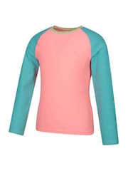 Mountain Warehouse Pink Quick Drying UV Max Long Sleeved Rash Vest - Image 2 of 4