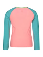 Mountain Warehouse Pink Quick Drying UV Max Long Sleeved Rash Vest - Image 3 of 4