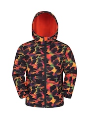 Oransje - Mountain Warehouse Exodus Kids Printed vanntett Softshell Jakke - Bilde 1 av 4