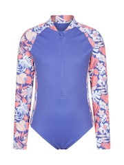 Mountain Warehouse Purple Mira Kids Rash Swimsuit - Image 1 of 4