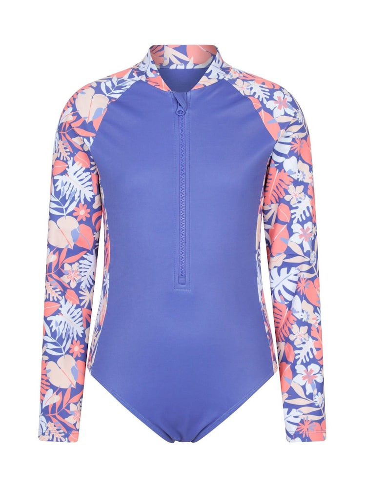 Mountain Warehouse Purple Mira Kids Rash Swimsuit - Image 1 of 4 Mountain Warehouse Purple Mira Kids Rash Swimsuit - Image 1 of 4